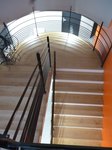 Marches en ch&ecirc;ne sur escalier acier